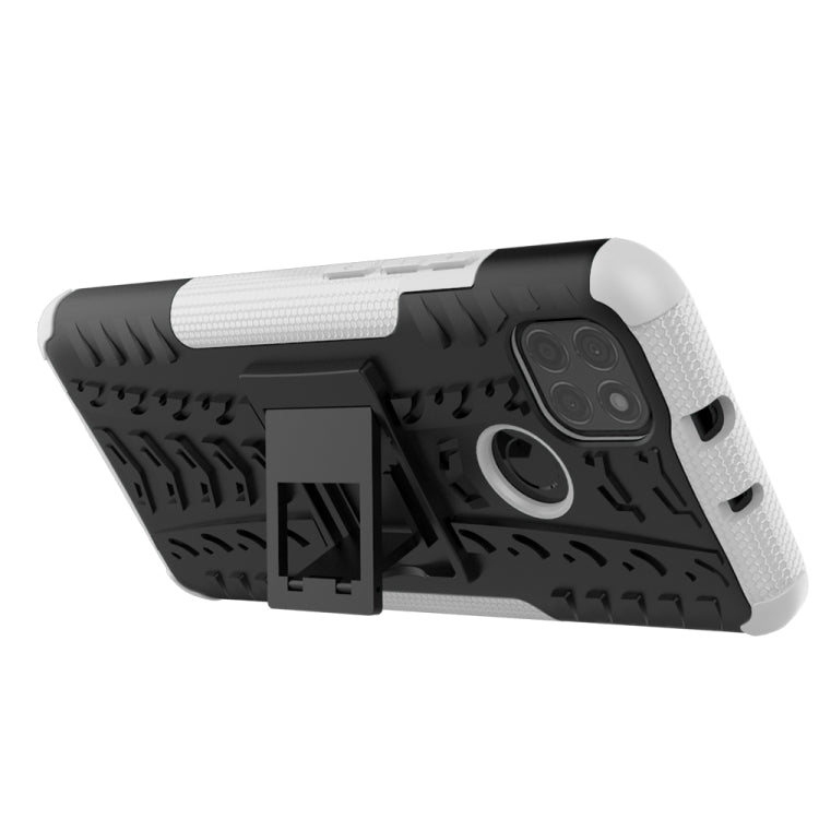 For Motorola Moto G9 Power Tire Texture Shockproof TPU+PC Protective Case with Holder