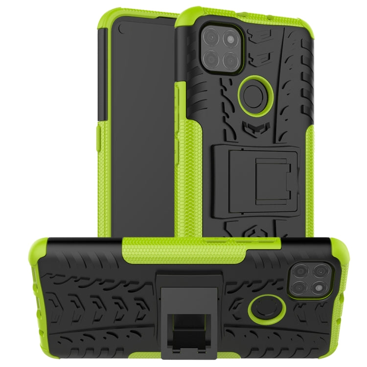For Motorola Moto G9 Power Tire Texture Shockproof TPU+PC Protective Case with Holder