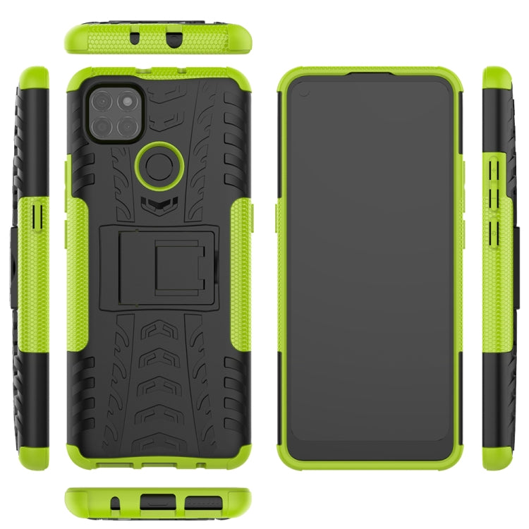 For Motorola Moto G9 Power Tire Texture Shockproof TPU+PC Protective Case with Holder