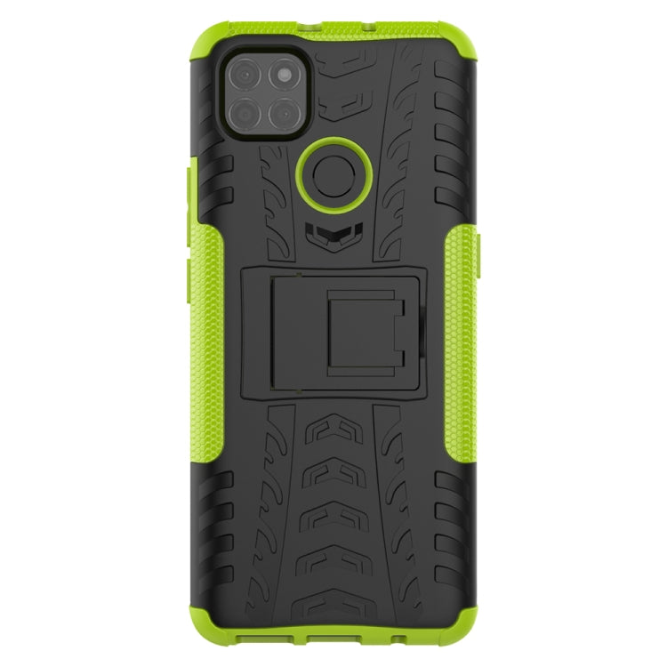 For Motorola Moto G9 Power Tire Texture Shockproof TPU+PC Protective Case with Holder