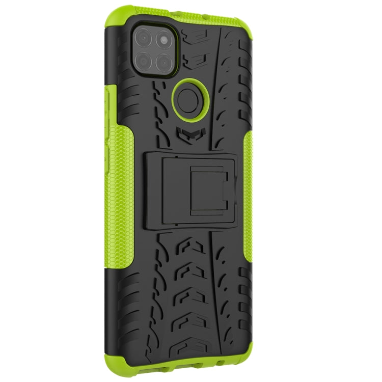 For Motorola Moto G9 Power Tire Texture Shockproof TPU+PC Protective Case with Holder