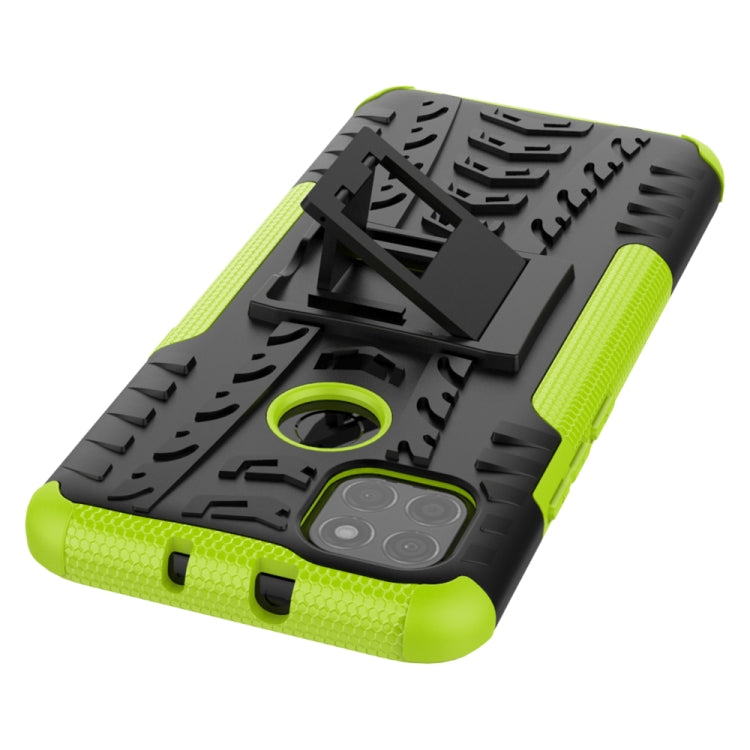 For Motorola Moto G9 Power Tire Texture Shockproof TPU+PC Protective Case with Holder