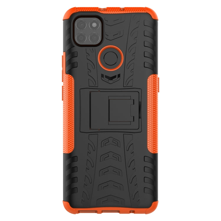 For Motorola Moto G9 Power Tire Texture Shockproof TPU+PC Protective Case with Holder