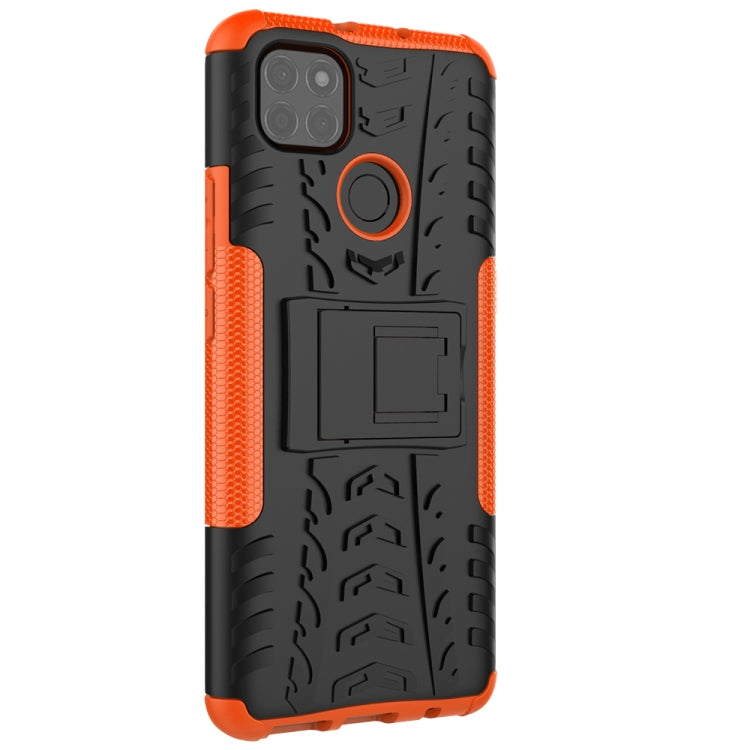 For Motorola Moto G9 Power Tire Texture Shockproof TPU+PC Protective Case with Holder
