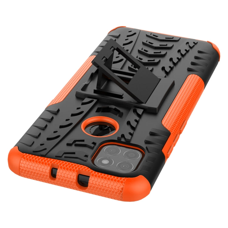 For Motorola Moto G9 Power Tire Texture Shockproof TPU+PC Protective Case with Holder