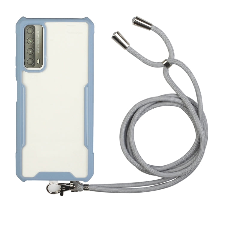 For Huawei P smart 2021 Acrylic + Color TPU Shockproof Case with Neck Lanyard