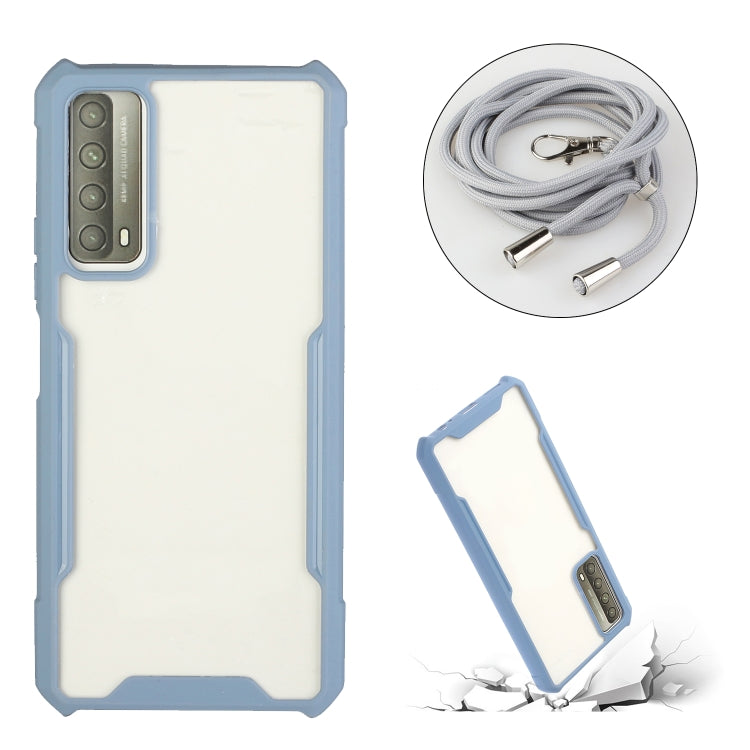 For Huawei P smart 2021 Acrylic + Color TPU Shockproof Case with Neck Lanyard