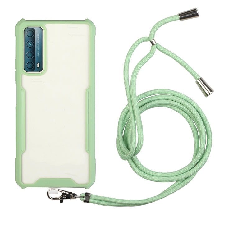 For Huawei P smart 2021 Acrylic + Color TPU Shockproof Case with Neck Lanyard
