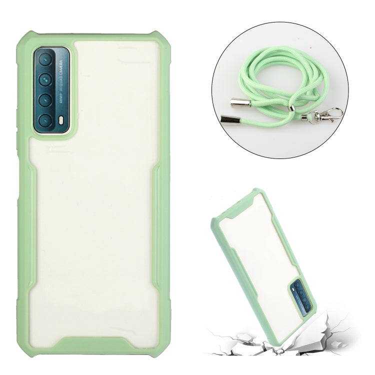 For Huawei P smart 2021 Acrylic + Color TPU Shockproof Case with Neck Lanyard