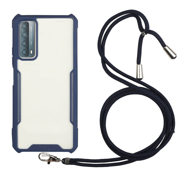 For Huawei P smart 2021 Acrylic + Color TPU Shockproof Case with Neck Lanyard