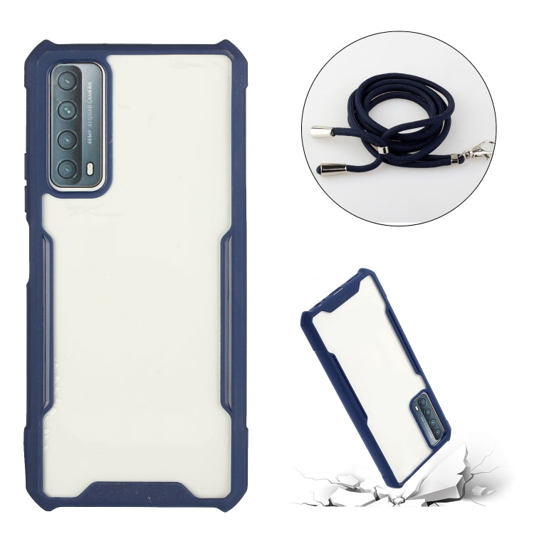 For Huawei P smart 2021 Acrylic + Color TPU Shockproof Case with Neck Lanyard