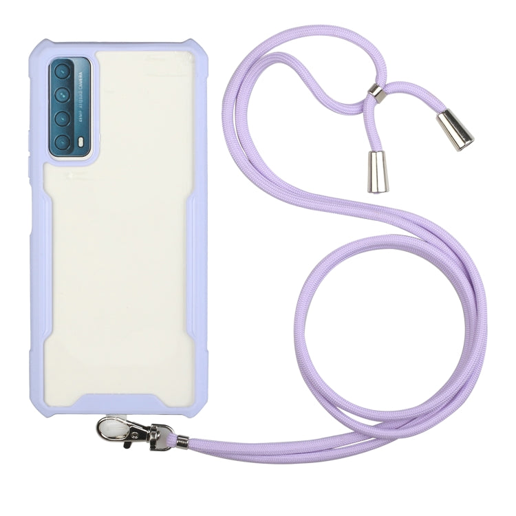For Huawei P smart 2021 Acrylic + Color TPU Shockproof Case with Neck Lanyard