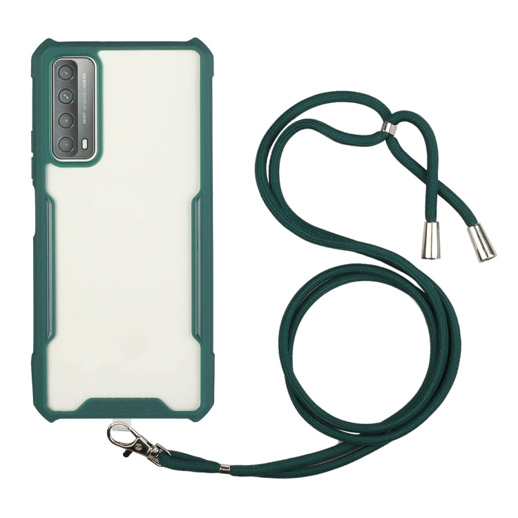For Huawei P smart 2021 Acrylic + Color TPU Shockproof Case with Neck Lanyard