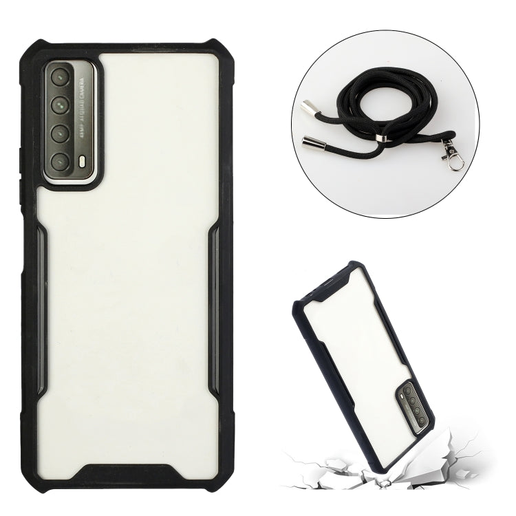 For Huawei P smart 2021 Acrylic + Color TPU Shockproof Case with Neck Lanyard