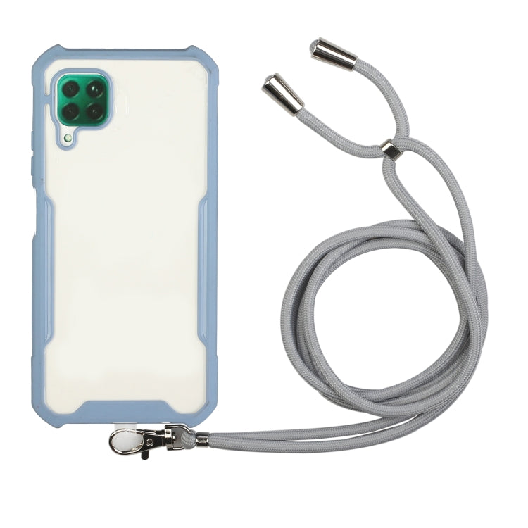 For Huawei P40 Lite / nova 6 SE Acrylic + Color TPU Shockproof Case with Neck Lanyard