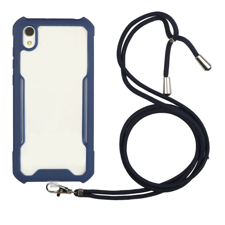 For Huawei Y5 (2019) / Honor 8S Acrylic + Color TPU Shockproof Case with Neck Lanyard