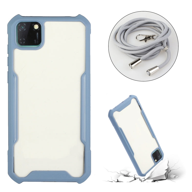 For Huawei Y5p / Honor 9S Acrylic + Color TPU Shockproof Case with Neck Lanyard