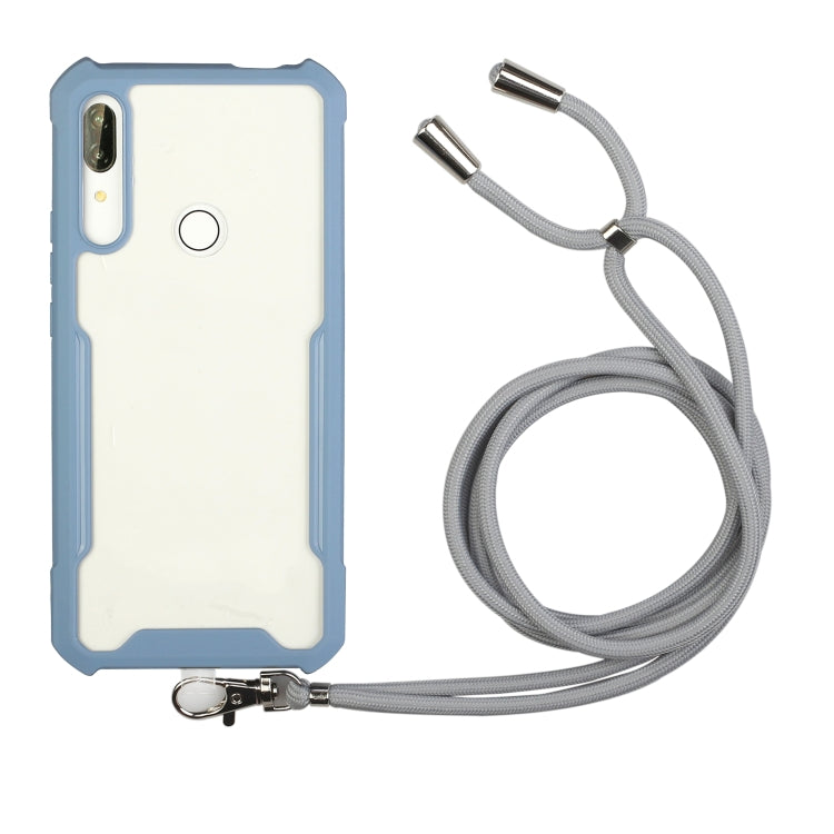 For Huawei Y9 Prime (2019) Acrylic + Color TPU Shockproof Case with Neck Lanyard