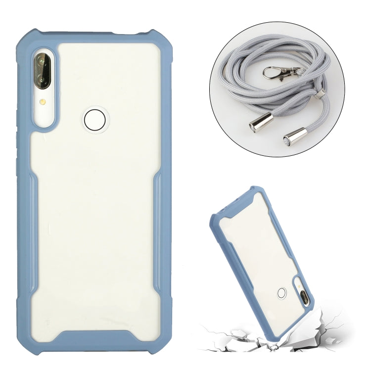 For Huawei Y9 Prime (2019) Acrylic + Color TPU Shockproof Case with Neck Lanyard