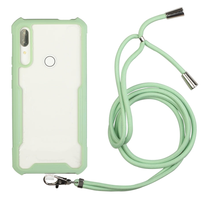 For Huawei Y9 Prime (2019) Acrylic + Color TPU Shockproof Case with Neck Lanyard
