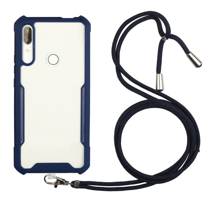 For Huawei Y9 Prime (2019) Acrylic + Color TPU Shockproof Case with Neck Lanyard