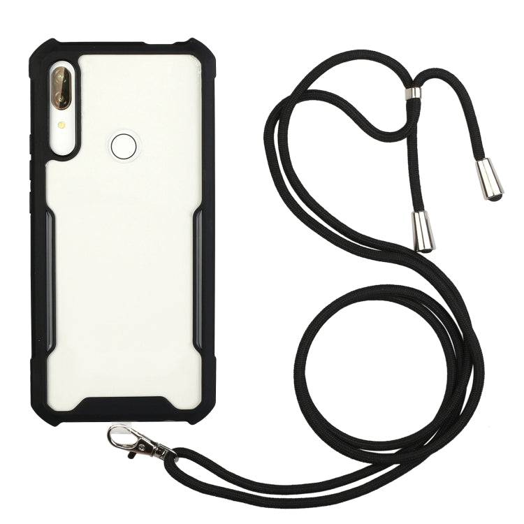 For Huawei Y9 Prime (2019) Acrylic + Color TPU Shockproof Case with Neck Lanyard