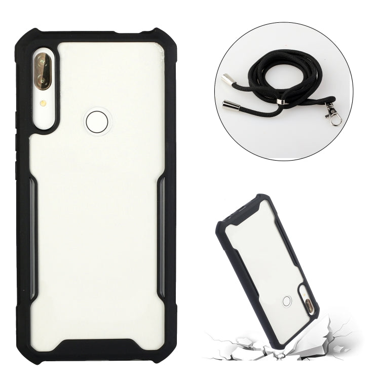 For Huawei Y9 Prime (2019) Acrylic + Color TPU Shockproof Case with Neck Lanyard
