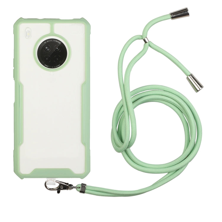 For Huawei Y9a Acrylic + Color TPU Shockproof Case with Neck Lanyard