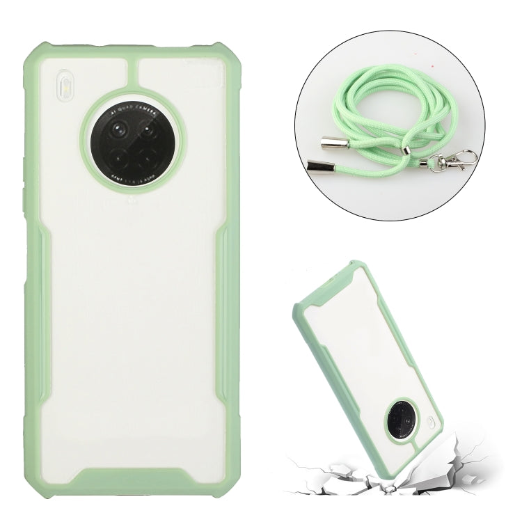 For Huawei Y9a Acrylic + Color TPU Shockproof Case with Neck Lanyard