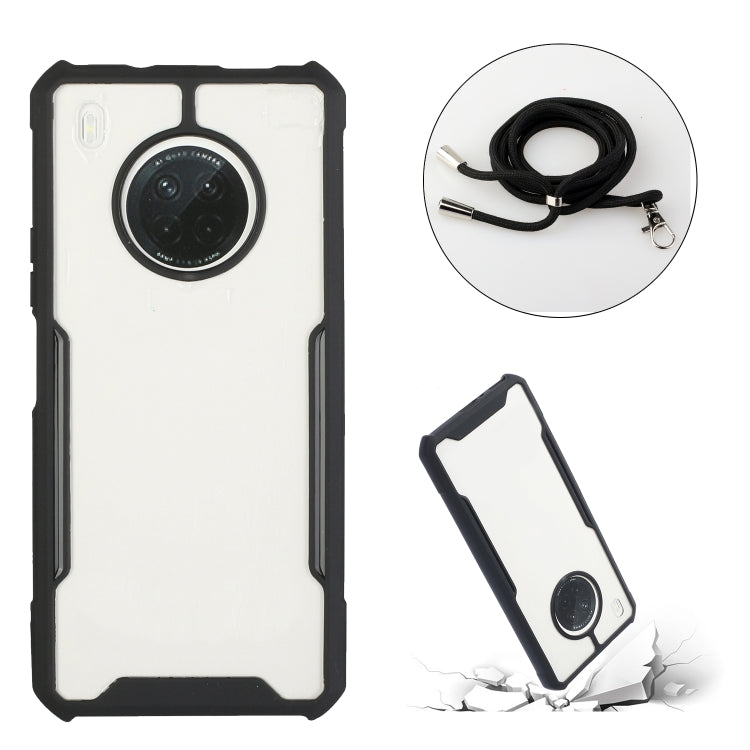 For Huawei Y9a Acrylic + Color TPU Shockproof Case with Neck Lanyard