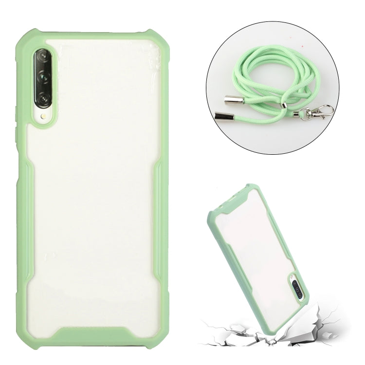 For Huawei Y9s Acrylic + Color TPU Shockproof Case with Neck Lanyard