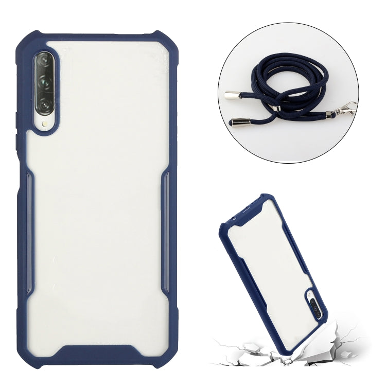 For Huawei Y9s Acrylic + Color TPU Shockproof Case with Neck Lanyard