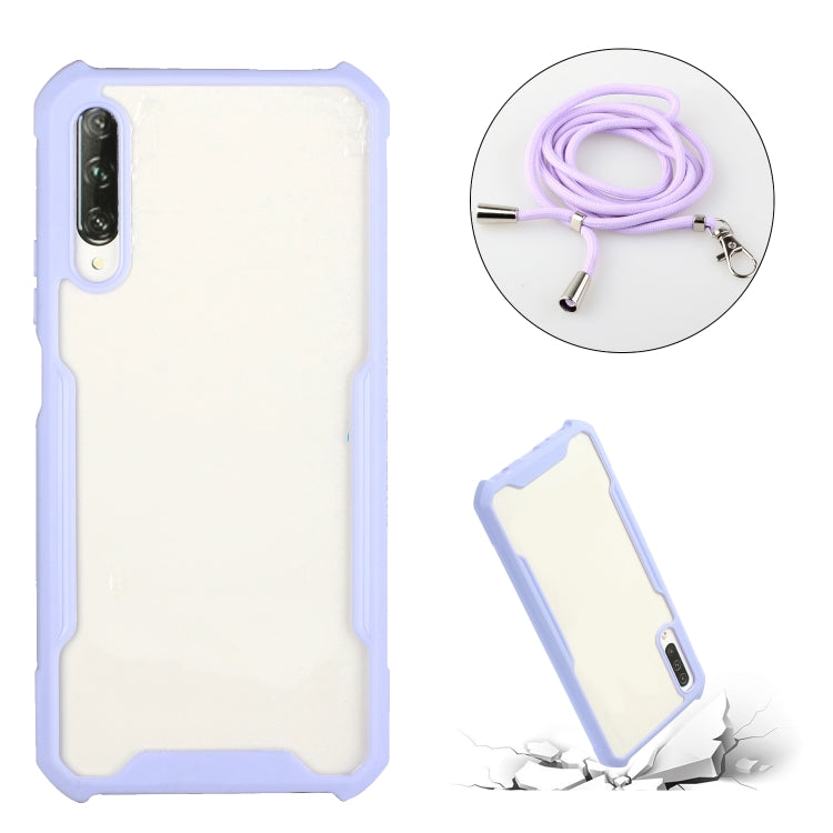 For Huawei Y9s Acrylic + Color TPU Shockproof Case with Neck Lanyard