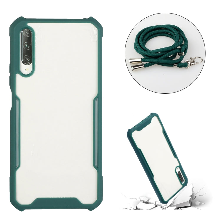 For Huawei Y9s Acrylic + Color TPU Shockproof Case with Neck Lanyard