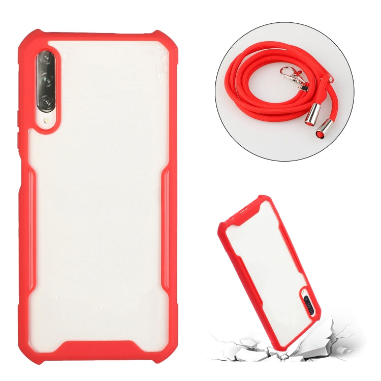 For Huawei Y9s Acrylic + Color TPU Shockproof Case with Neck Lanyard
