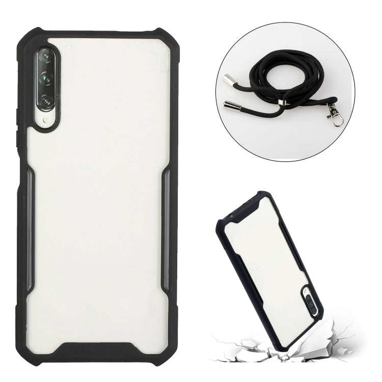 For Huawei Y9s Acrylic + Color TPU Shockproof Case with Neck Lanyard