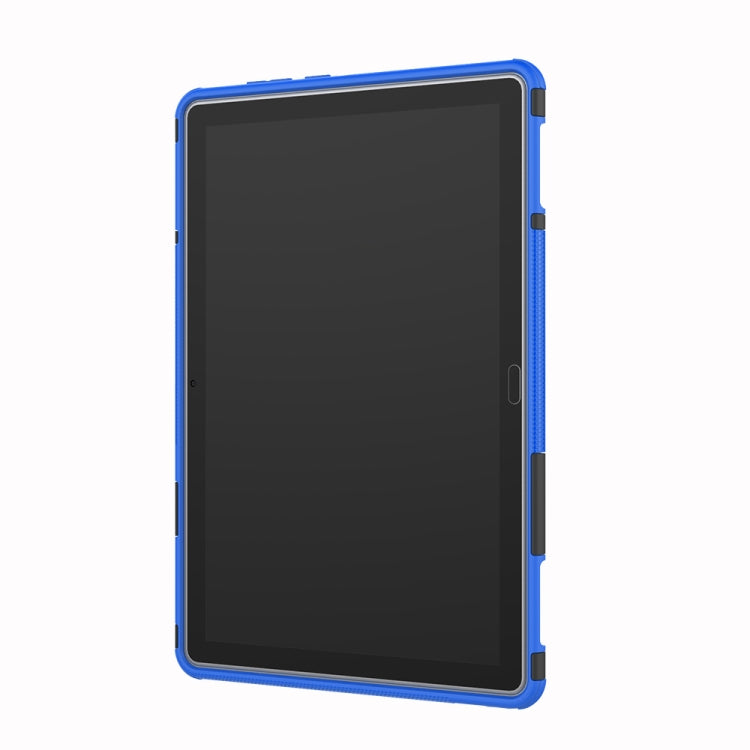 For Huawei MediaPad M5 Lite 10.1 inch Tire Texture Shockproof TPU+PC Protective Case with Holder