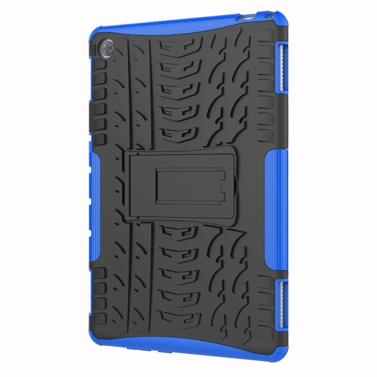 For Huawei MediaPad M5 Lite 10.1 inch Tire Texture Shockproof TPU+PC Protective Case with Holder