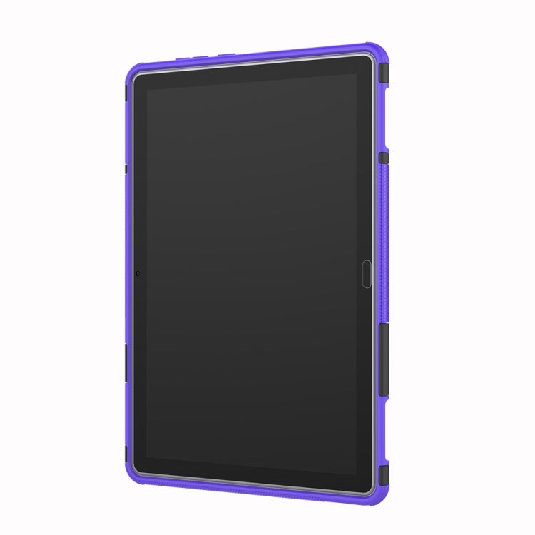 For Huawei MediaPad M5 Lite 10.1 inch Tire Texture Shockproof TPU+PC Protective Case with Holder