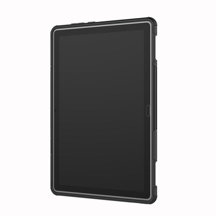 For Huawei MediaPad M5 Lite 10.1 inch Tire Texture Shockproof TPU+PC Protective Case with Holder