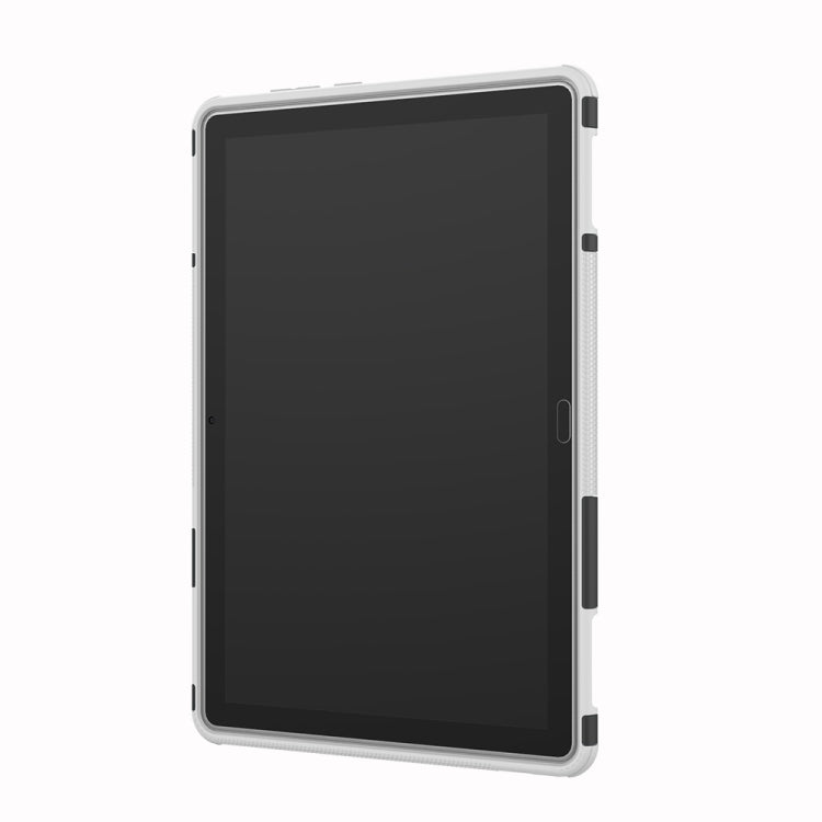 For Huawei MediaPad M5 Lite 10.1 inch Tire Texture Shockproof TPU+PC Protective Case with Holder