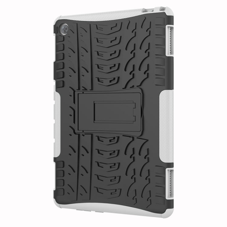 For Huawei MediaPad M5 Lite 10.1 inch Tire Texture Shockproof TPU+PC Protective Case with Holder