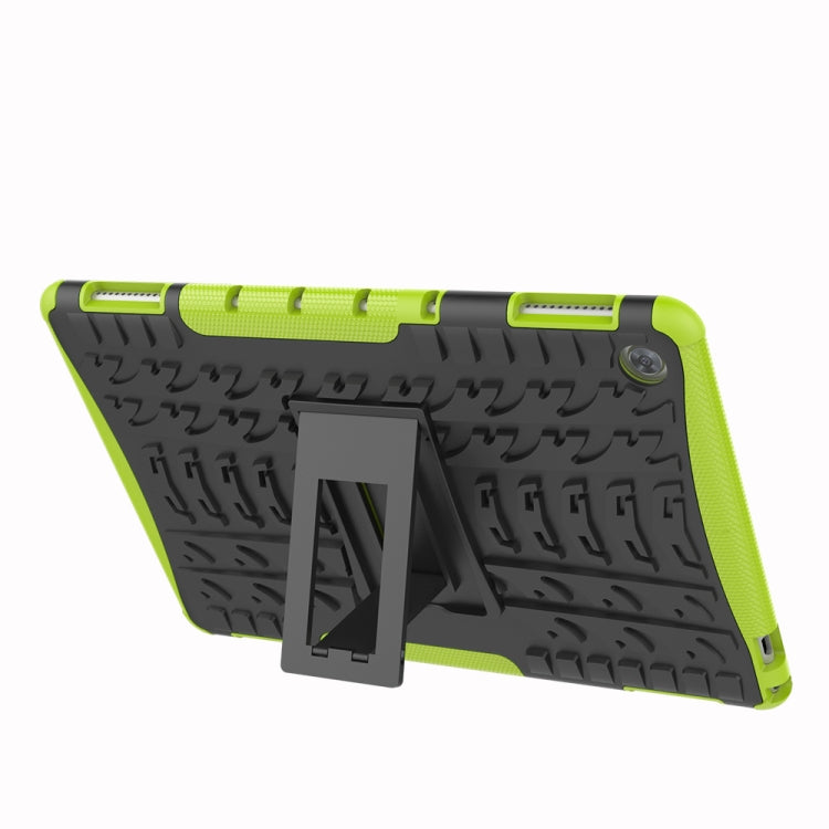 For Huawei MediaPad M5 Lite 10.1 inch Tire Texture Shockproof TPU+PC Protective Case with Holder