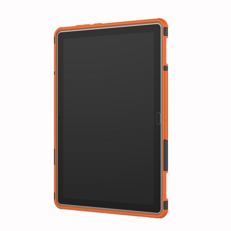For Huawei MediaPad M5 Lite 10.1 inch Tire Texture Shockproof TPU+PC Protective Case with Holder