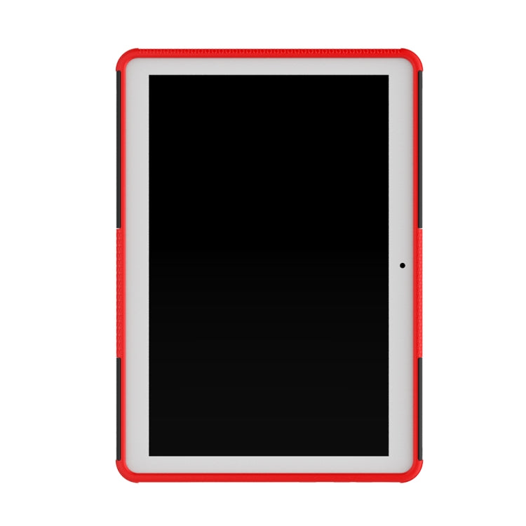 For Huawei MediaPad T3 10 Tire Texture Shockproof TPU+PC Protective Case with Holder