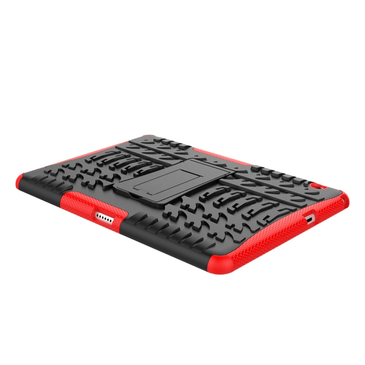 For Huawei MediaPad T3 10 Tire Texture Shockproof TPU+PC Protective Case with Holder