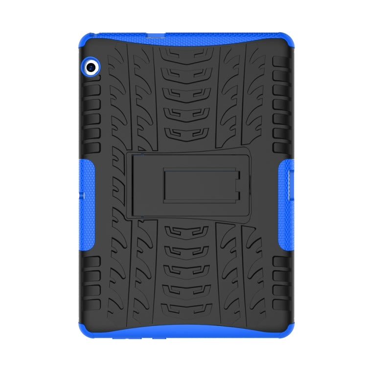 For Huawei MediaPad T3 10 Tire Texture Shockproof TPU+PC Protective Case with Holder