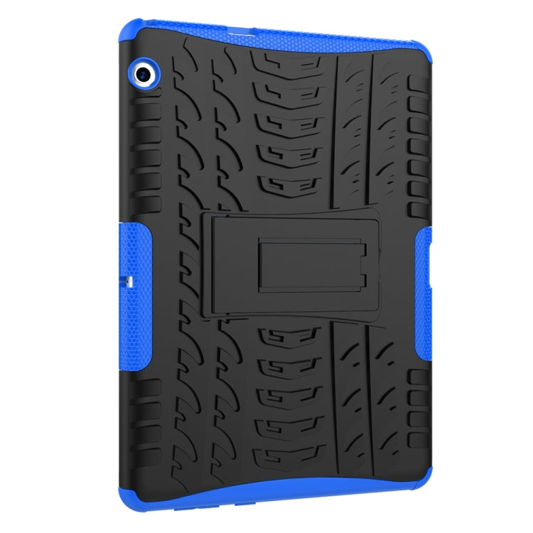 For Huawei MediaPad T3 10 Tire Texture Shockproof TPU+PC Protective Case with Holder