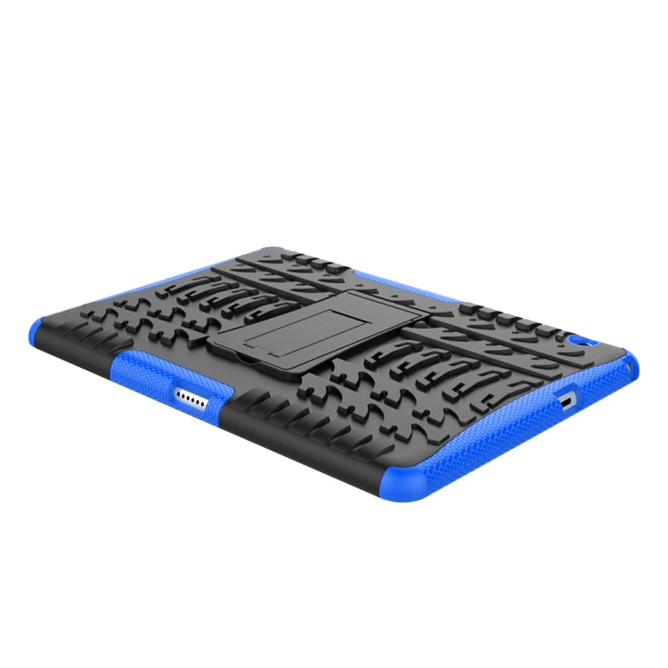 For Huawei MediaPad T3 10 Tire Texture Shockproof TPU+PC Protective Case with Holder