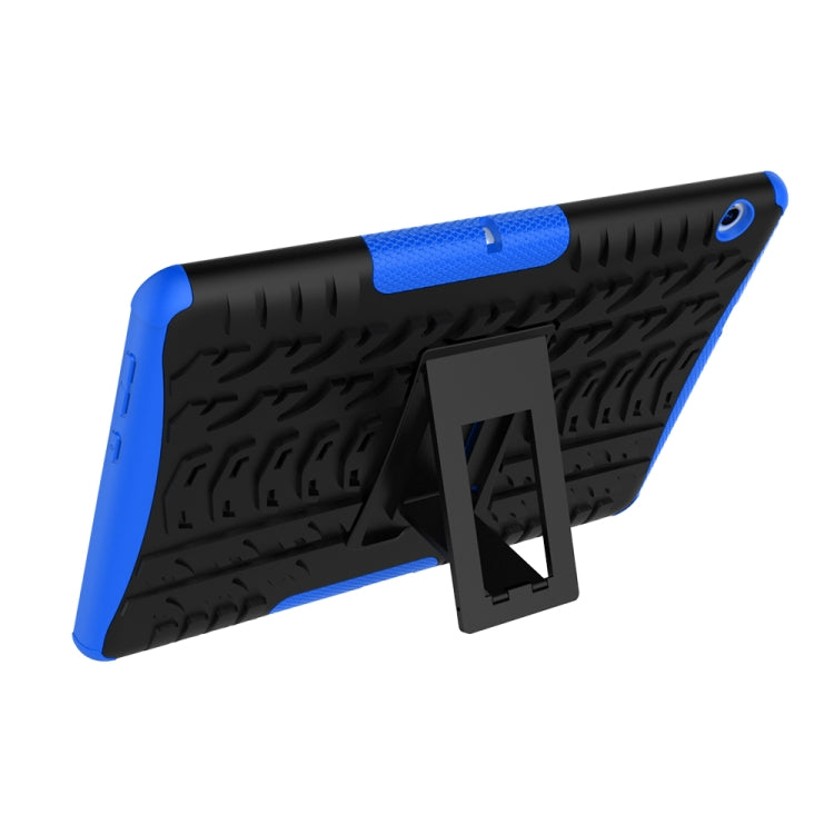 For Huawei MediaPad T3 10 Tire Texture Shockproof TPU+PC Protective Case with Holder